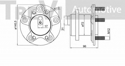 TREVI AUTOMOTIVE wb2349 -  Комплект подшипника ступицы колеса